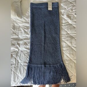 *NWT* Mango Midi Fringe Shimmer Skirt, Size S